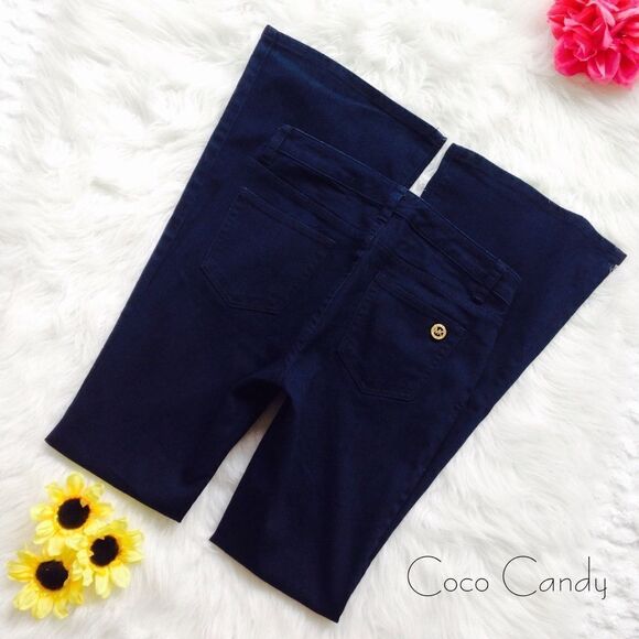 🆕Michael Kors Selma Stretch Blue Flare Jeans - Picture 4 of 6